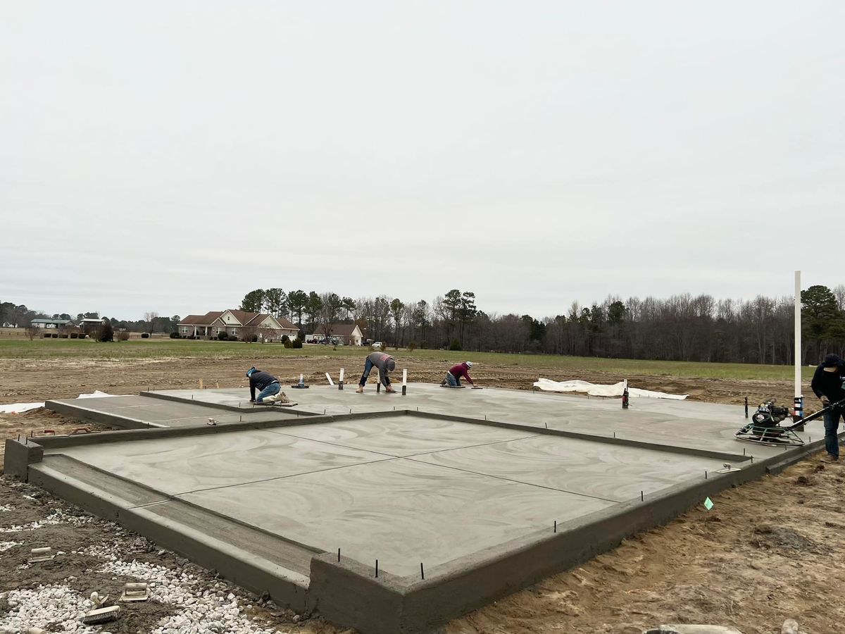 Foundation and Slab Laying for H&C Concrete LLC in Raleigh, NC