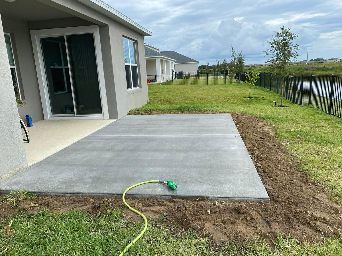 Patio Design & Construction for Green Hammer Concrete in Palm Bay, Florida