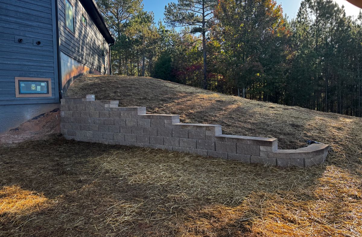 Retaining Wall Construction for C & D Landscaping Services LLC in Blairsville, GA