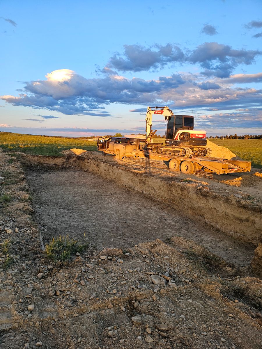 Excavation and new septic systems for Blue Mountain Construction in Roundup, MT