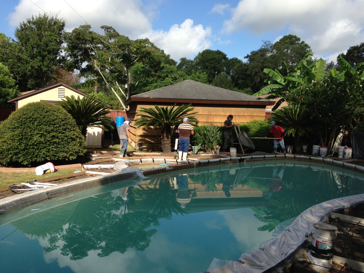Pool Remodels for Texas Curb N Borders in Houston, TX