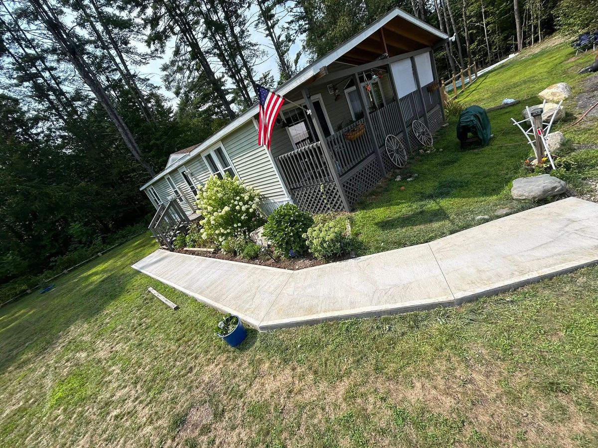 Sidewalk Installation for Graham & Schriner Construction in Hinsdale, NH
