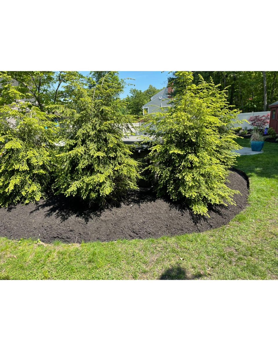 Mulch and Rock Installation for B&L Management LLC in East Windsor, CT