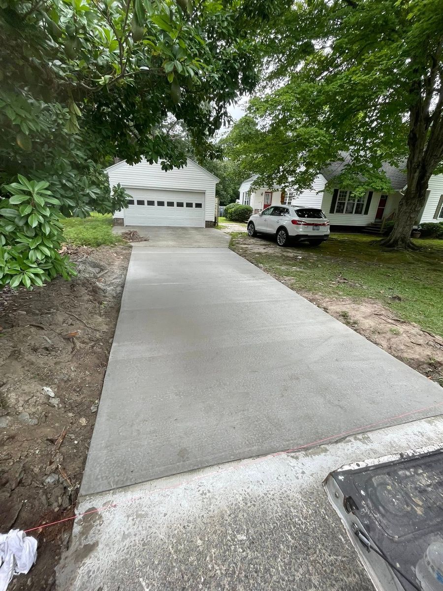 Sidewalk Installation for Concrete Cowboyz in Greenville, NC