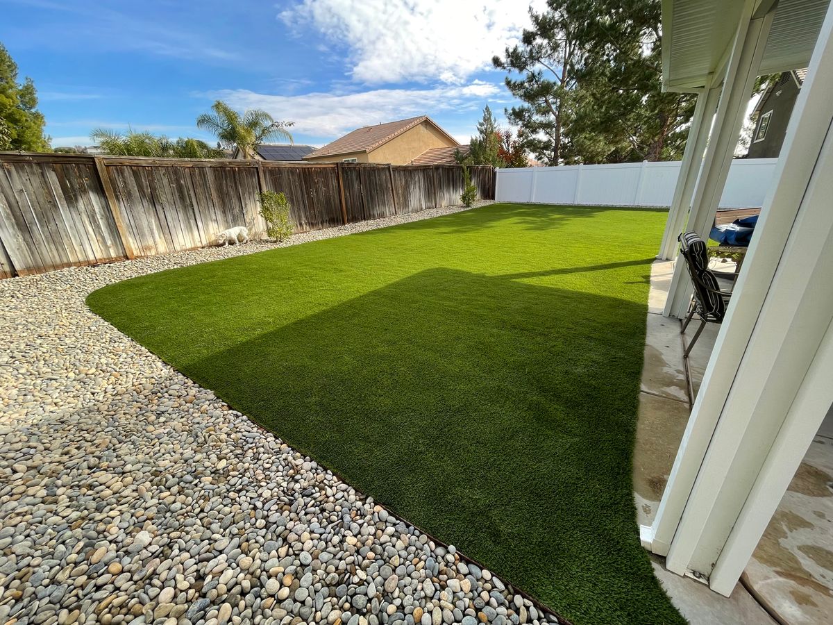 Artificial Turf Installation for Aidan Jade Landscaping in Riverside County, CA