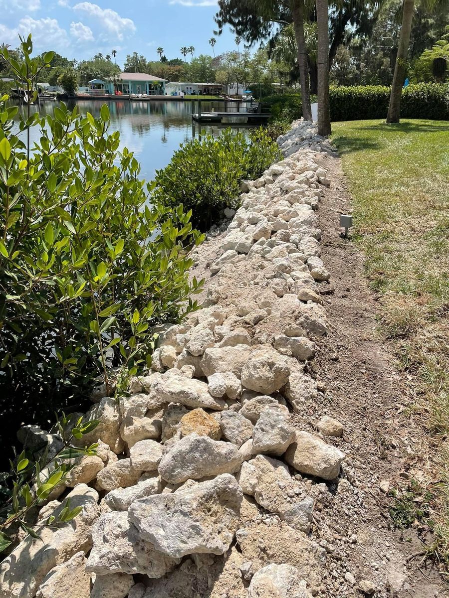 Shells And Pebbles for Team Tolson Landscape in Tampa Bay, FL