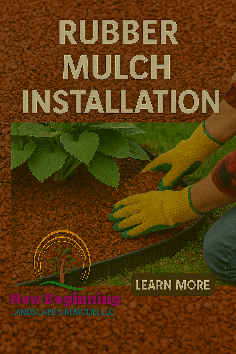 ♻️ Rubber Mulch Installation for New Beginning Landscape & Remodel LLC in Atlanta, GA