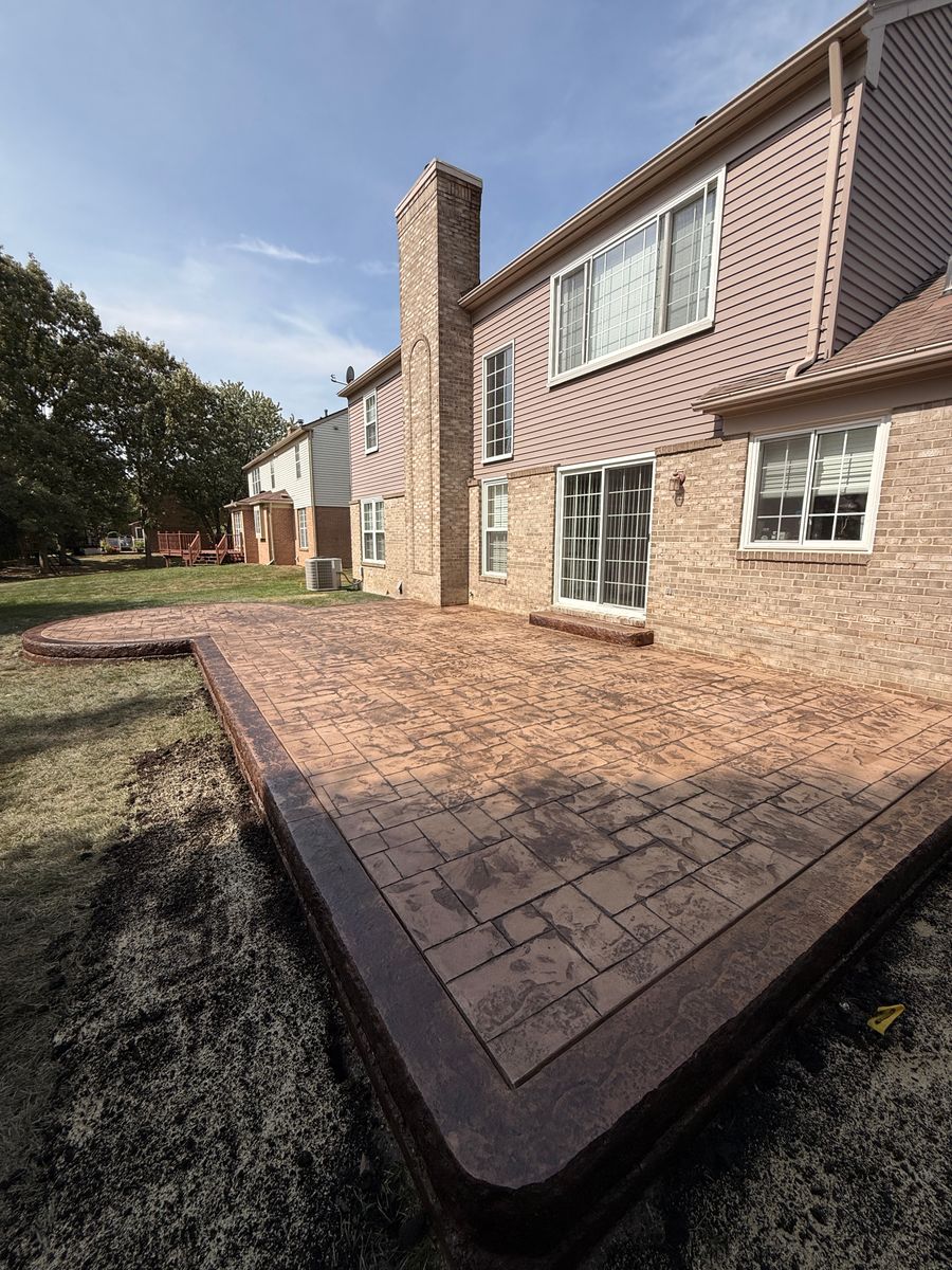 Stamped Concrete for Crown Cement in Garden City, MI