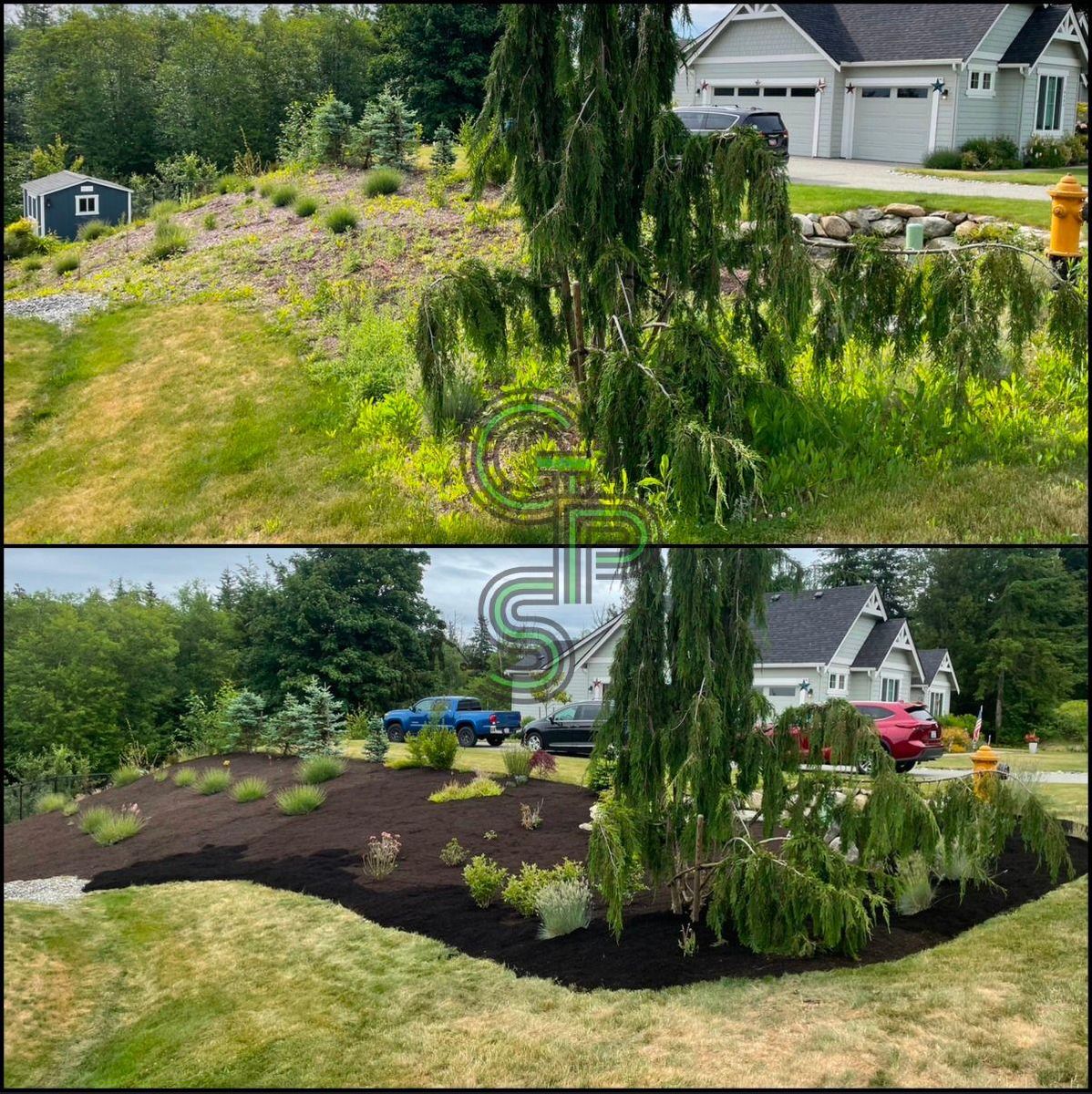 Mulch Installation for Golovin Property Services LLC in Marysville, WA