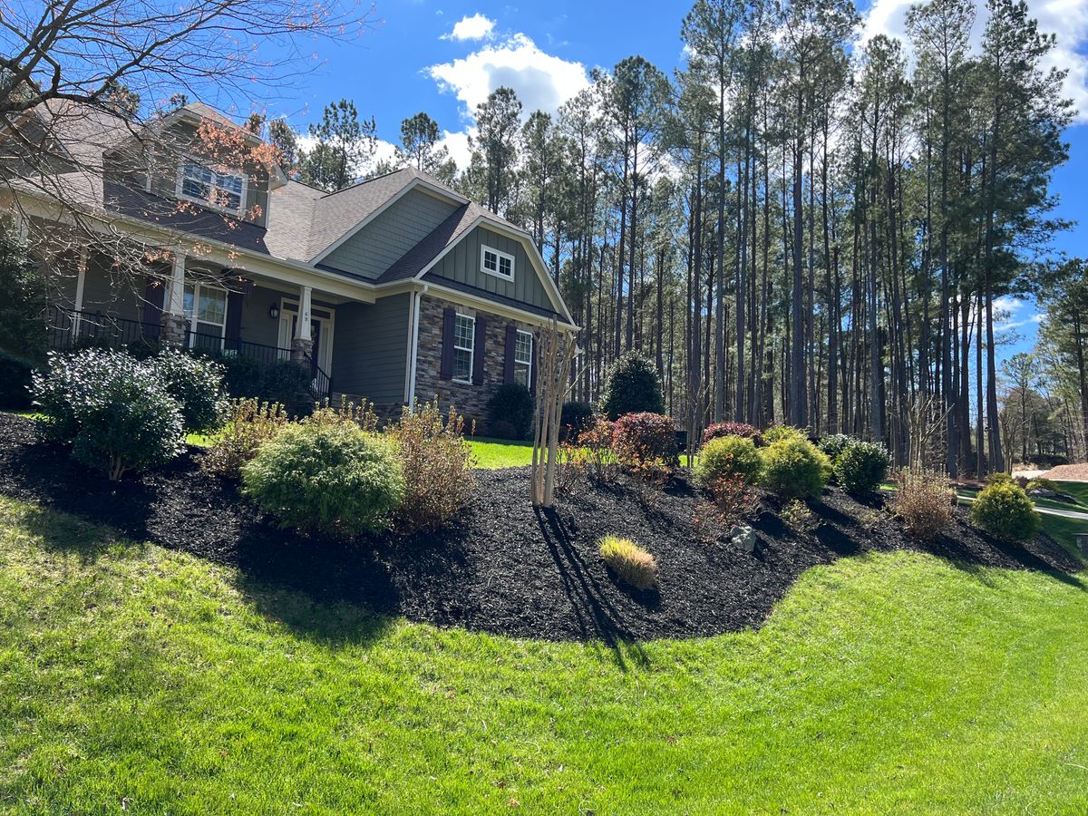 Mulch Installation for KM Landworks in Moncure ,  NC