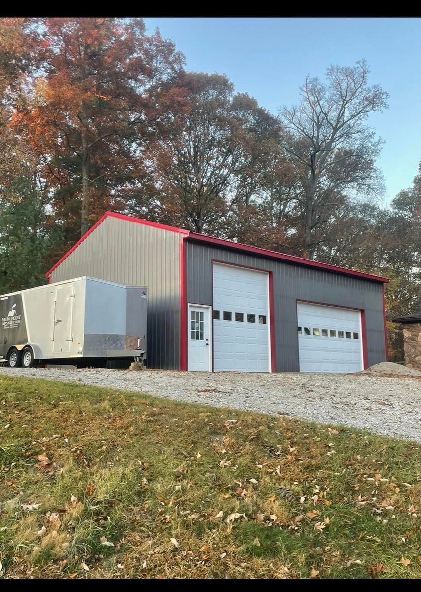 Pole Barn Construction for View Point Construction in Huntingburg, IN