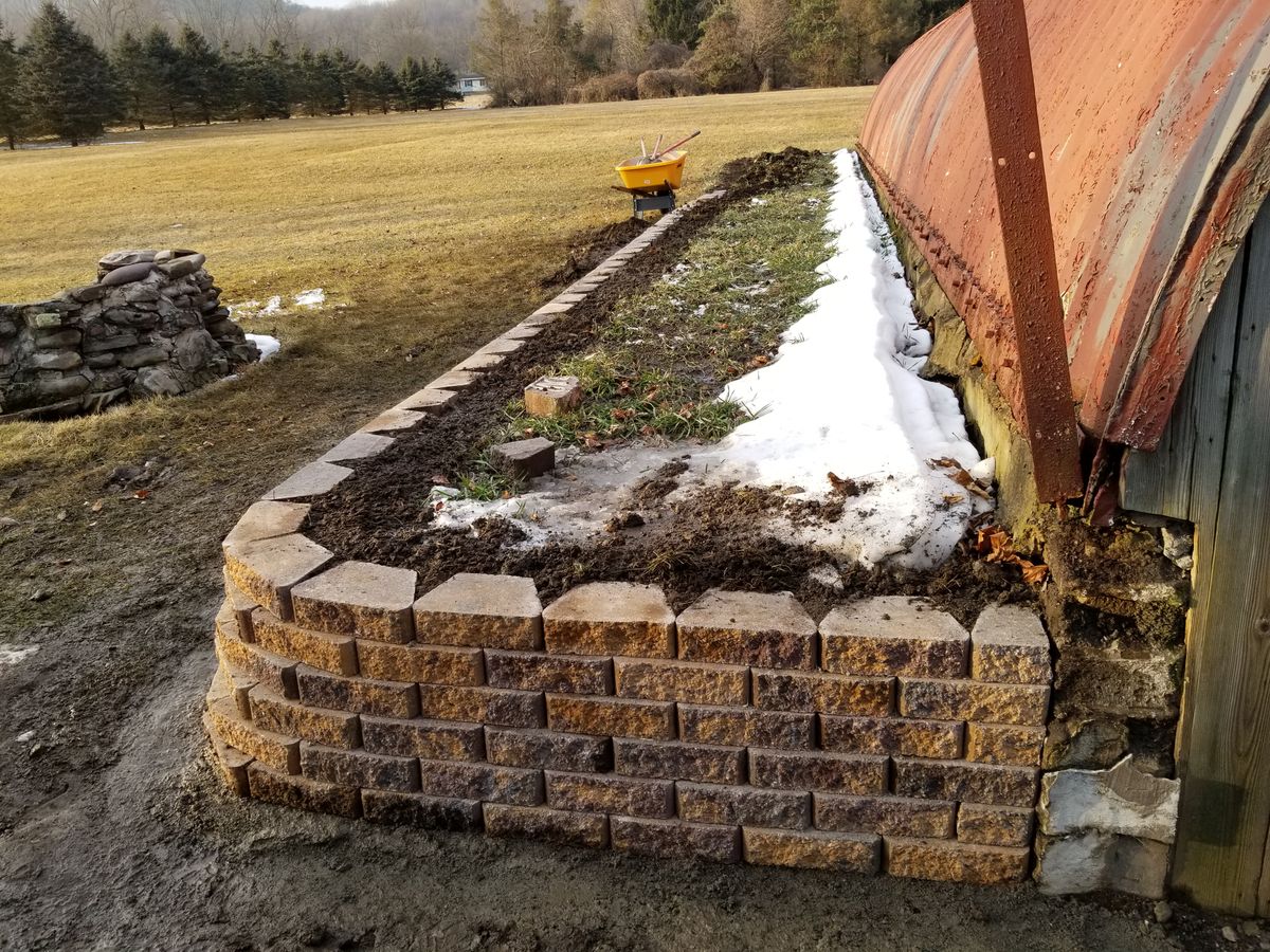 Retaining Wall Construction for Down Home Landscaping in Stillwater, PA