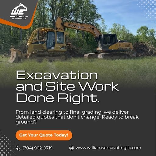 Grading for Williams Excavating in Statesville, NC