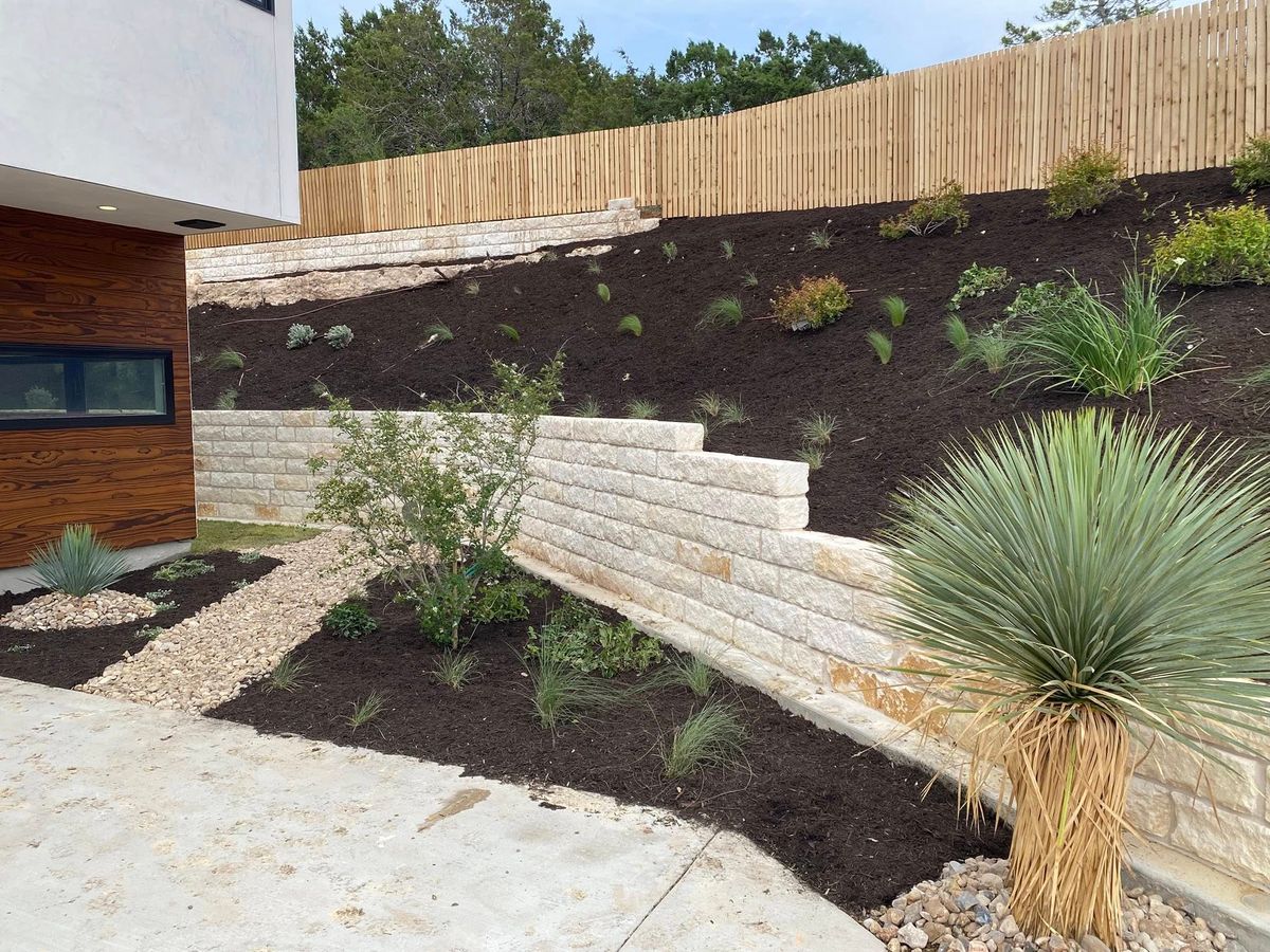 Garden Design and Installation for Robert’s Lawn & Tree Service in Austin, TX