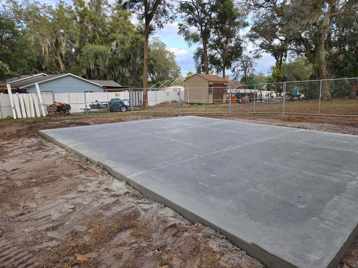 Concrete Slab Construction for Downer Site Services in Sanford, FL