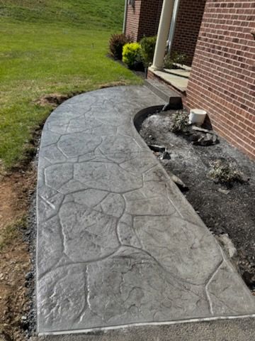 Stamped Concrete Installation for Moat Concrete Construction in Westminster,  MD