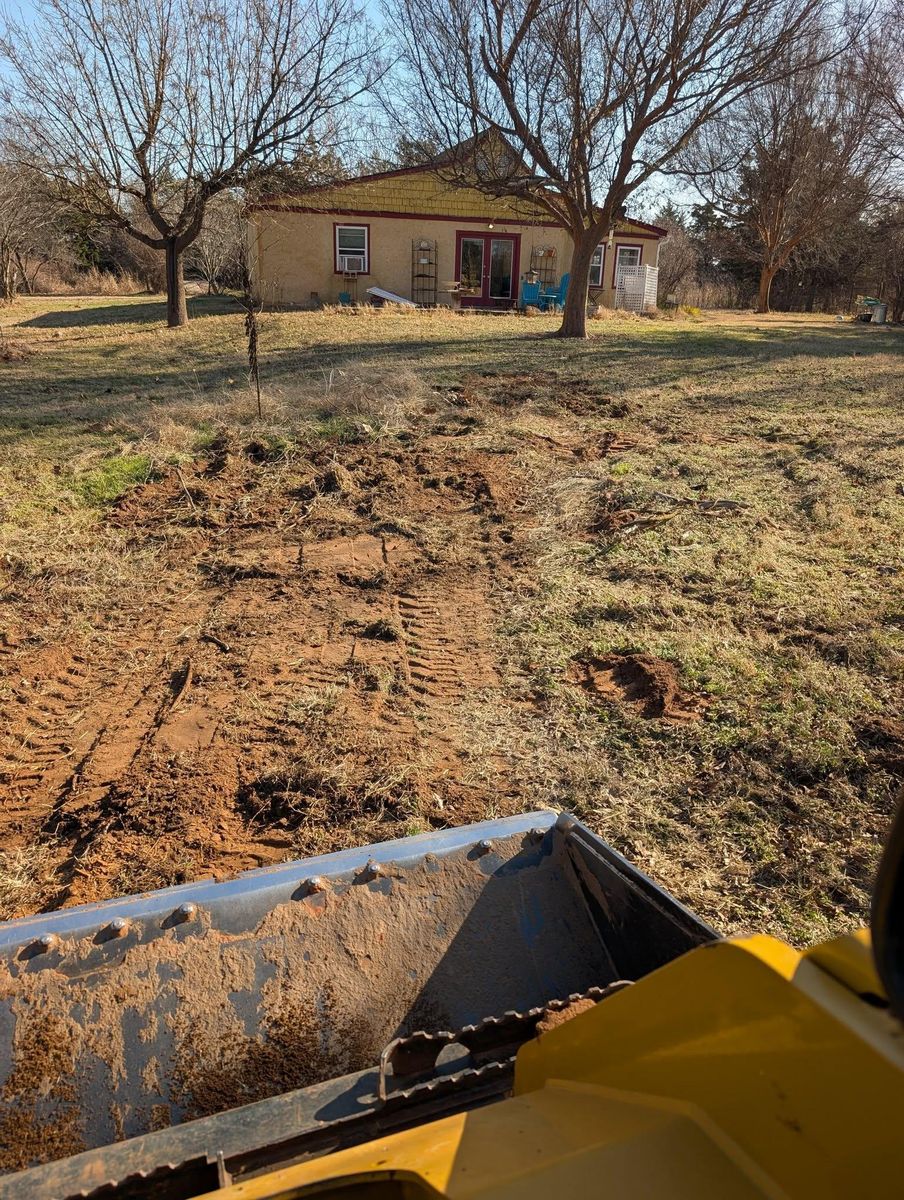 Land Grading for Nathan Foyil Bobcat Work in Edmond, OK