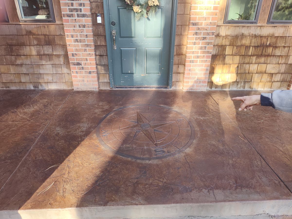 Stamped Concrete Installation for Co Custom Concrete and Overlays in Colorado Springs, CO