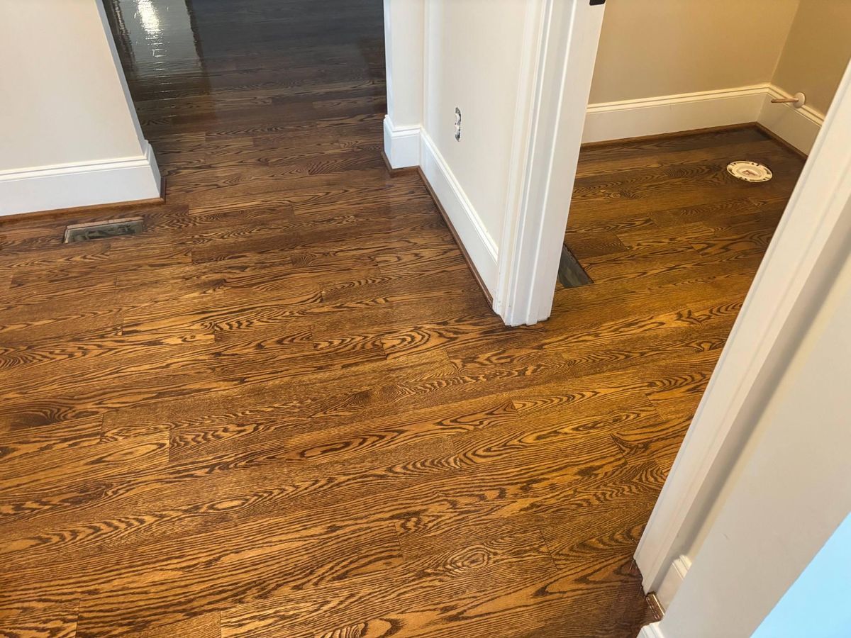 Refinishing hardwood flooring for Jason Tench Flooring LLC in Richmond, VA