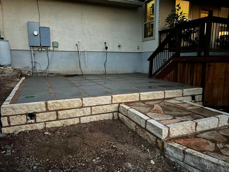 Patio Design & Construction for DR Landscape in San Antonio, TX