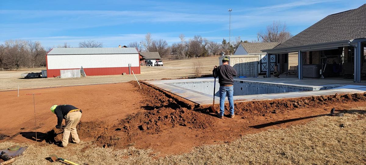 Concrete Construction for DeLoera Total Lawncare in Oklahoma City, Oklahoma