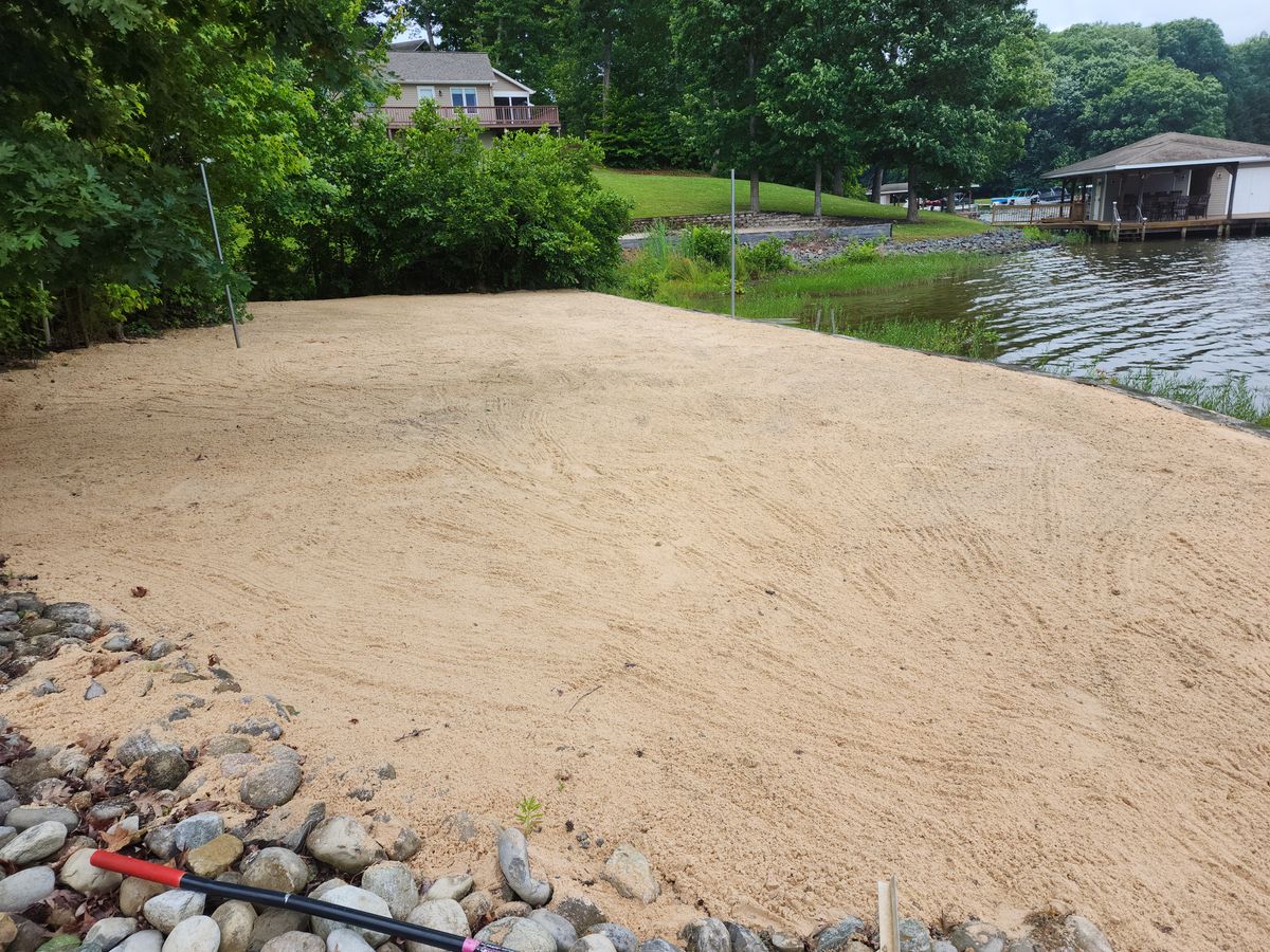 Beach front clean up for Lakeside Landscaping  in Gordonsville, VA