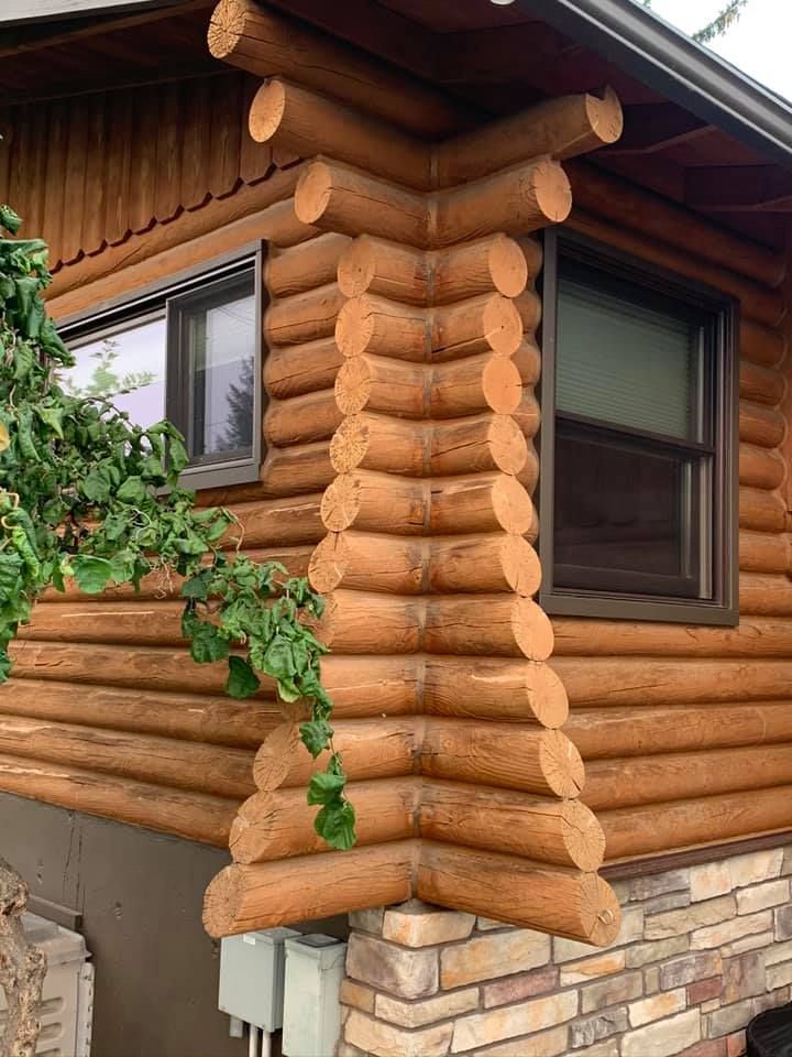Staining for True Blue Logworks LLC in Corvallis, MT