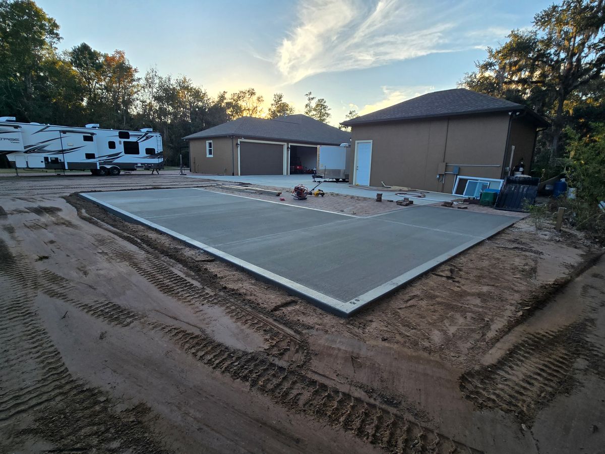 Concrete Slab Construction for Downer Site Services in Sanford, FL