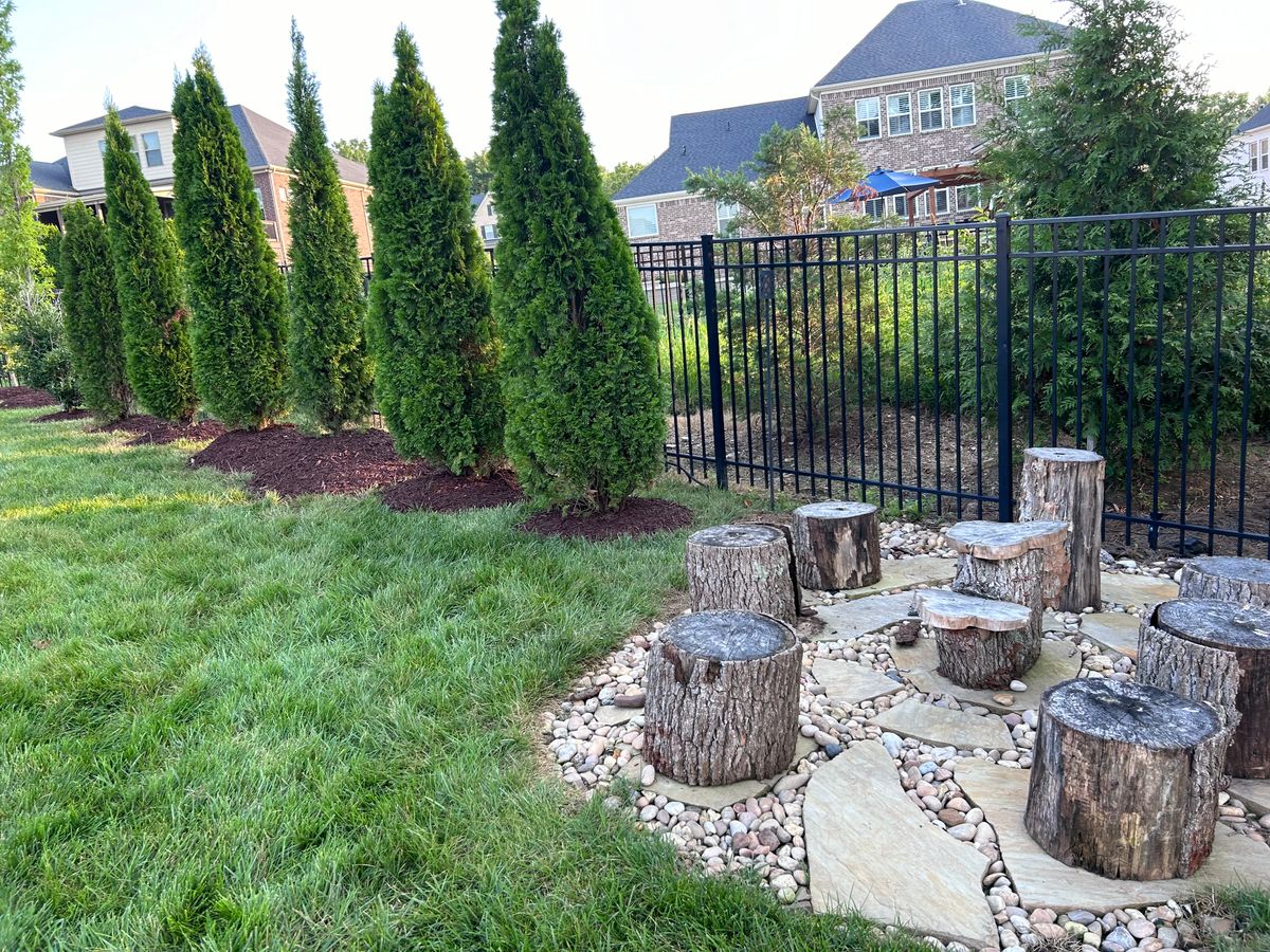 Mulch Installation for Russell's Lawn Care Plus in Nashville, TN