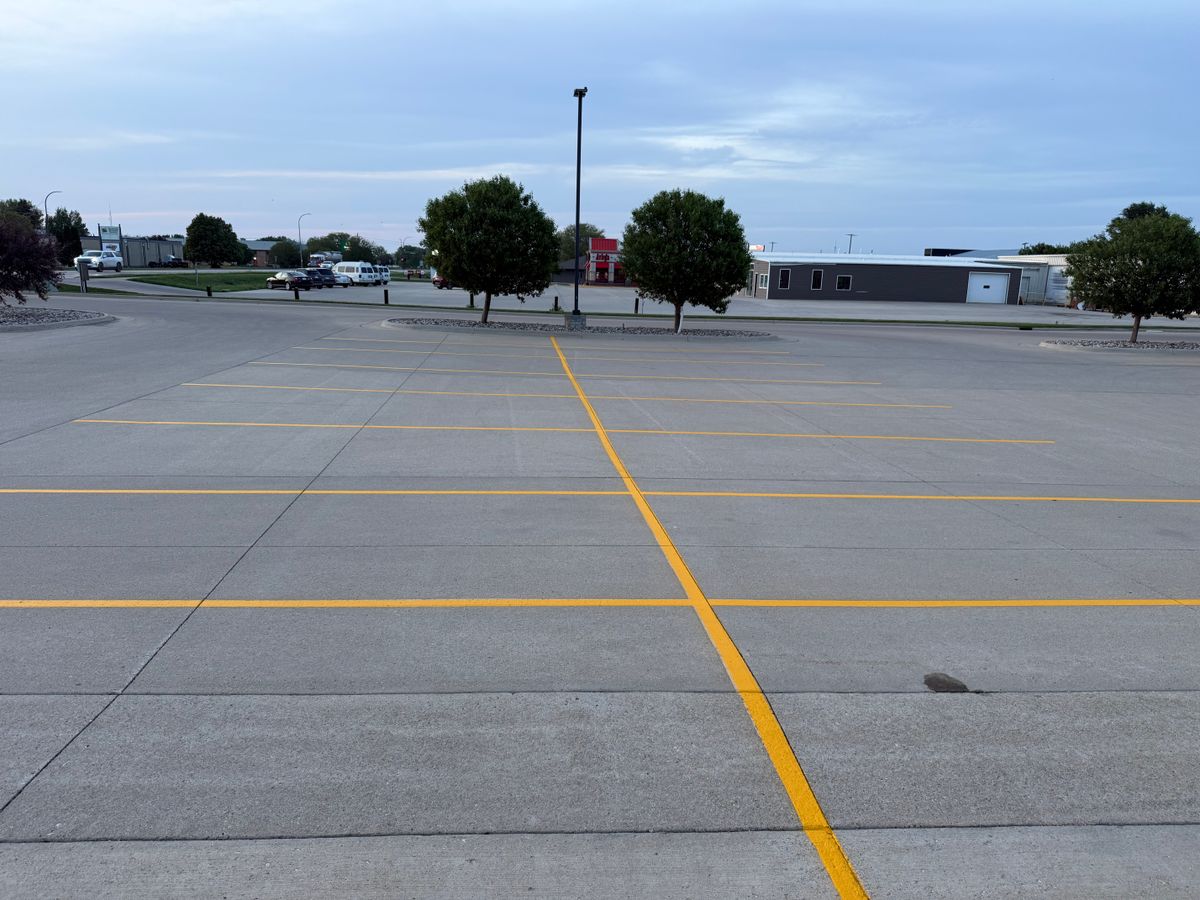 Line Striping for Midwest Line Striping LLC in Spirit Lake, IA