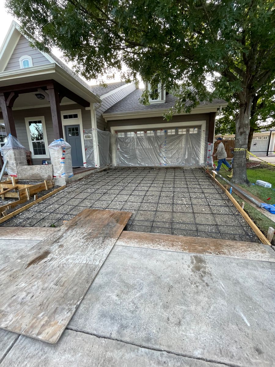 Driveway Design & Build for New Gen Concrete in Keller, TX