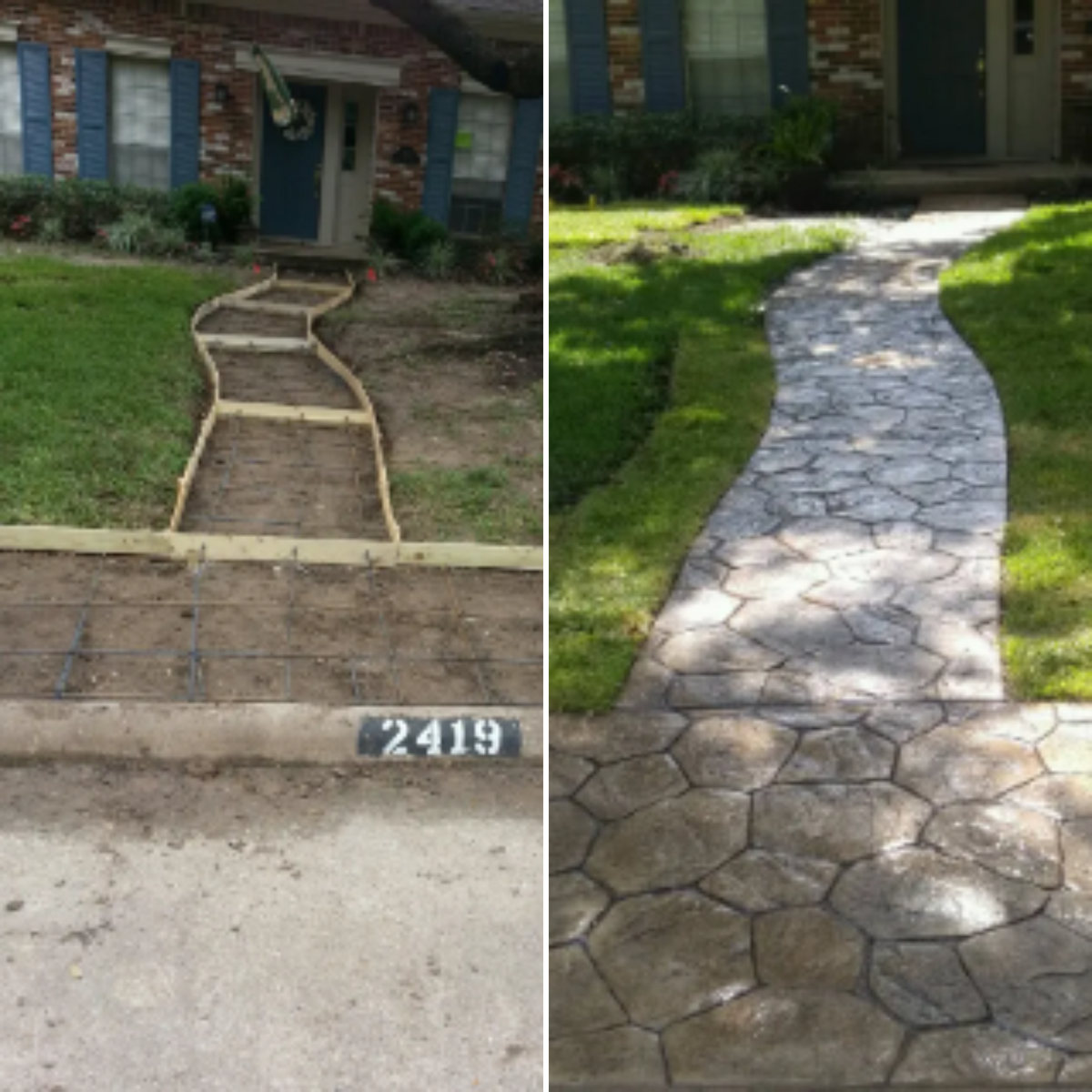 Concrete Resurfacing for Texas Curb N Borders in Houston, TX