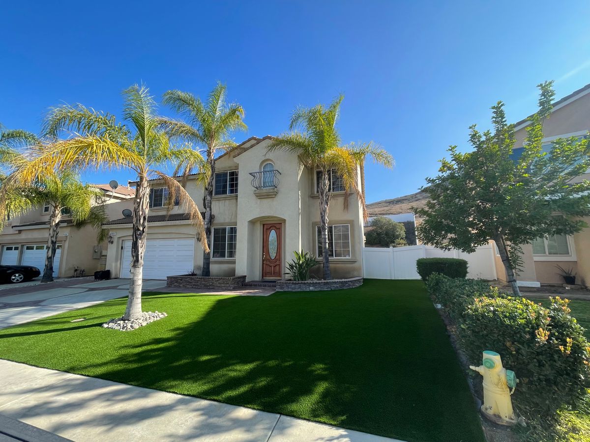 Artificial Turf Installation for Aidan Jade Landscaping in Riverside County, CA