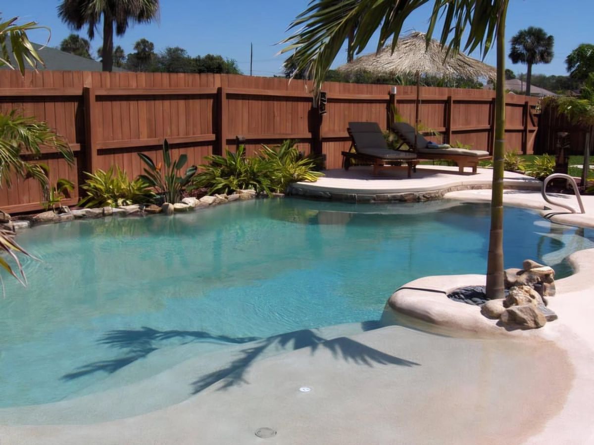 Beach Style Pools for Rio Grande Construction in Houston, TX