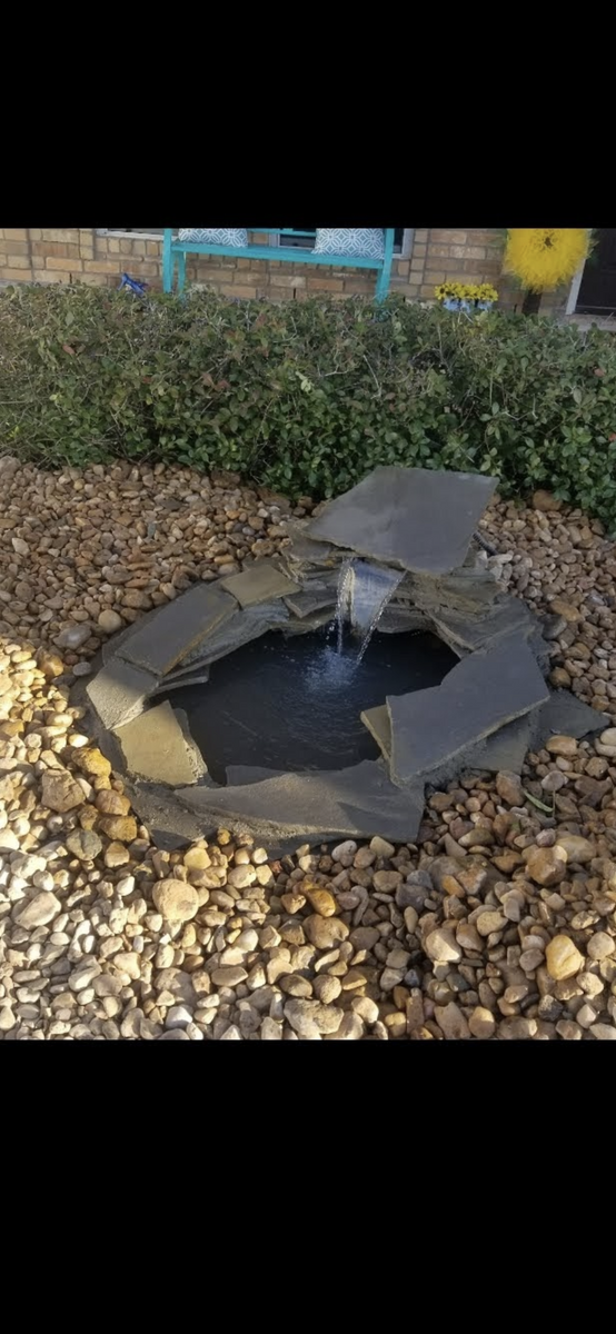 Water Feature Installation for Sparkling City Outdoor Designs in Corpus Christi, TX