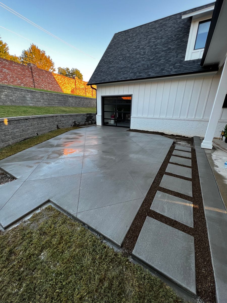 Patio Design & Installation for Modern Concrete LLC in Lowell, AR