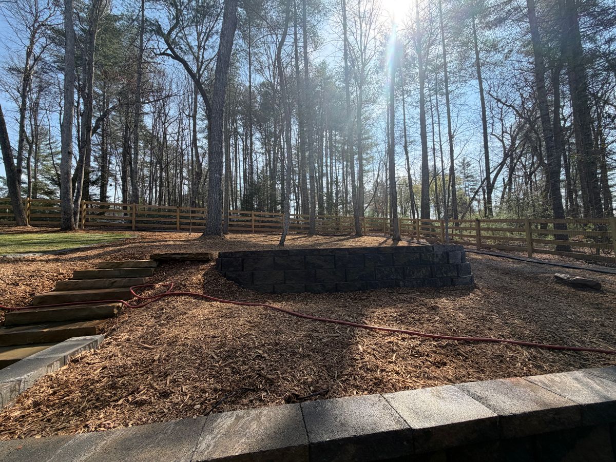Retaining Wall Construction for C & D Landscaping Services LLC in Blairsville, GA