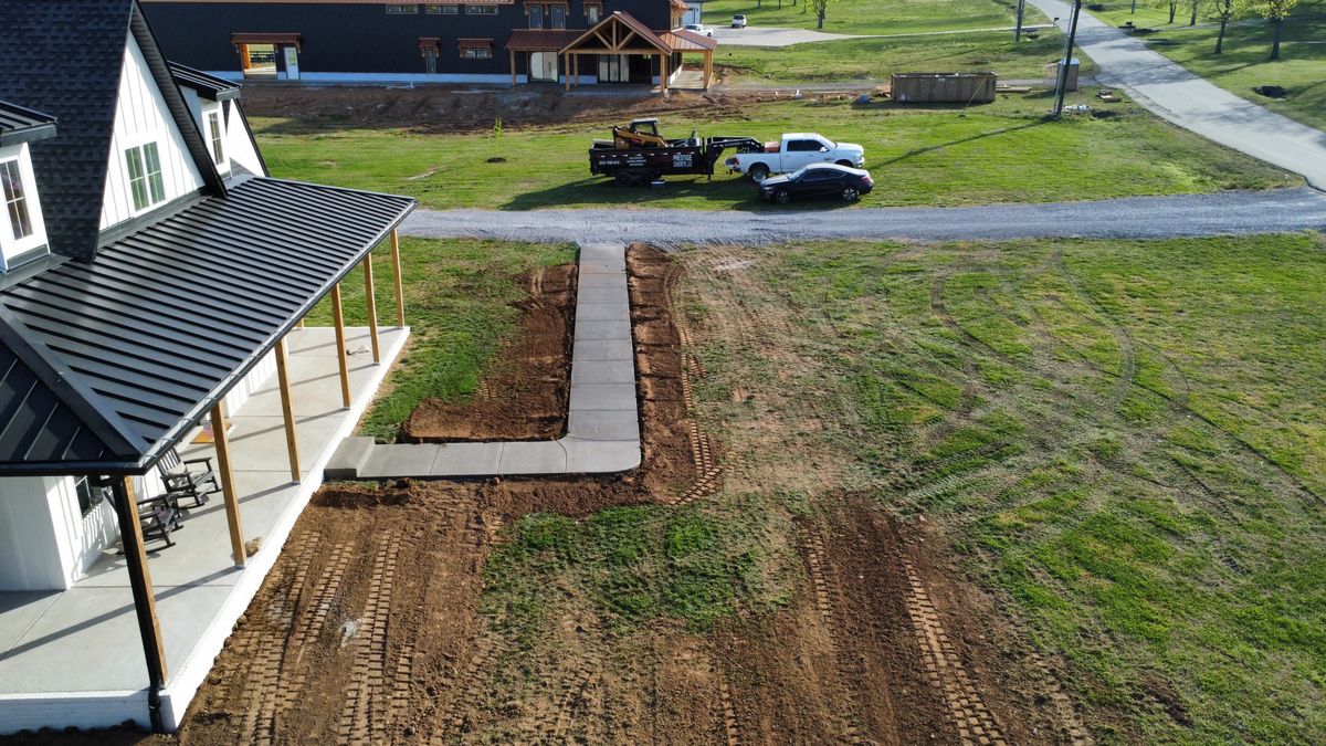 Sidewalk Installation for Prestige Concrete in Nashville, TN