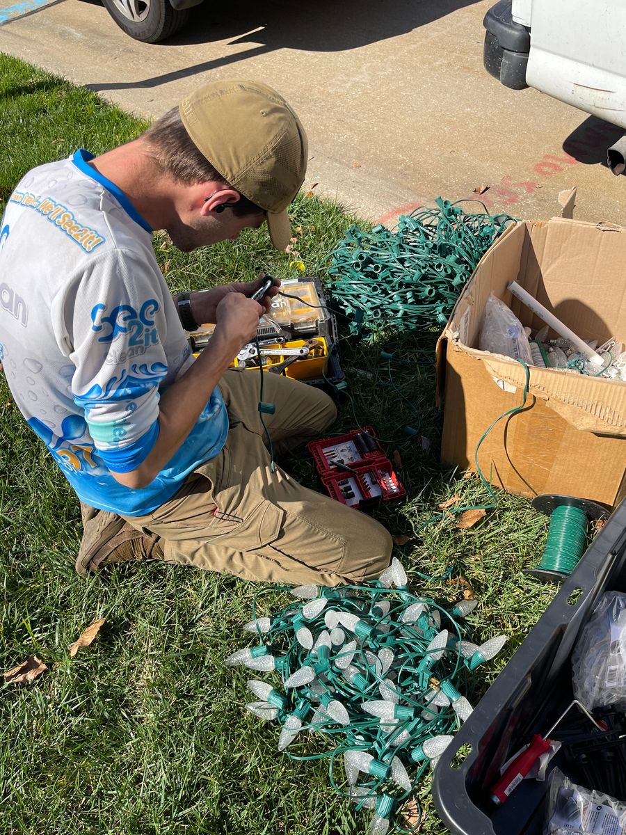 Christmas Lights for See2it Clean in St Louis, MO