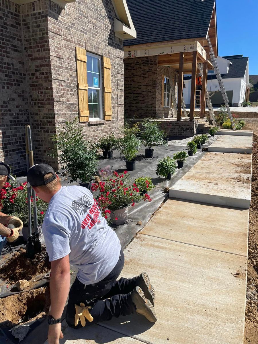 Retaining Walls and Raised Flower Beds  for Great American Landworks  in Morrison, TN