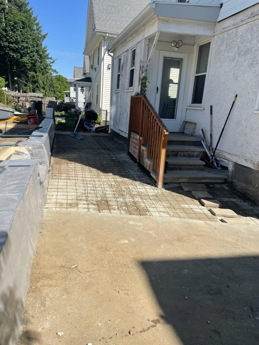 Stair Design & Installation for SR Concrete Quality Finishing LLC in Fall River, Massachusetts