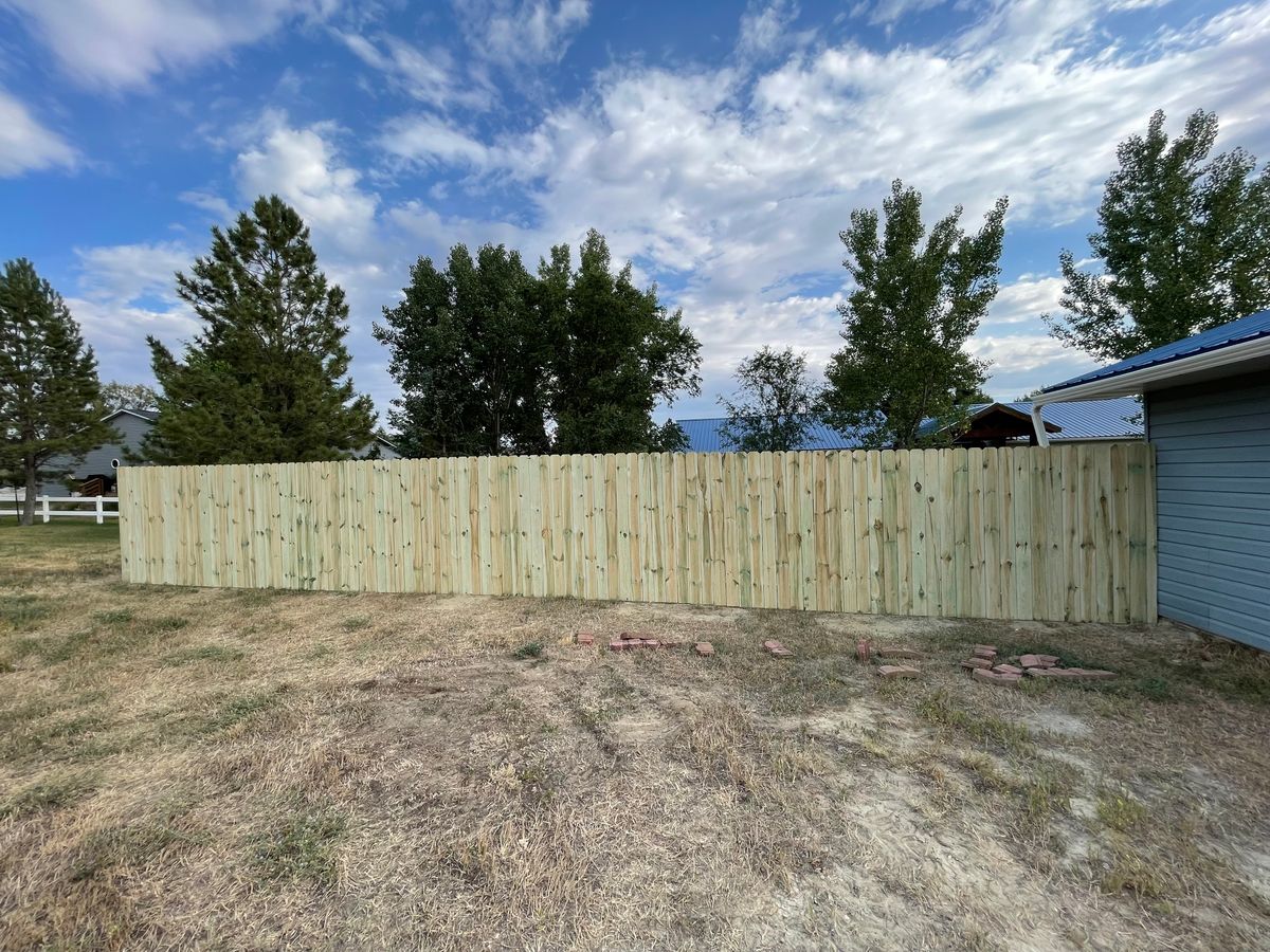Residential Fence for DS Industries in Gillette, WY