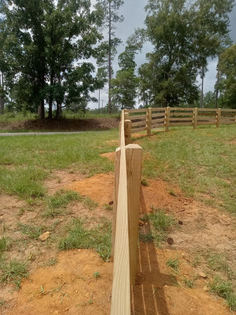 Fence for HE Diversified Land Services in Americus, GA