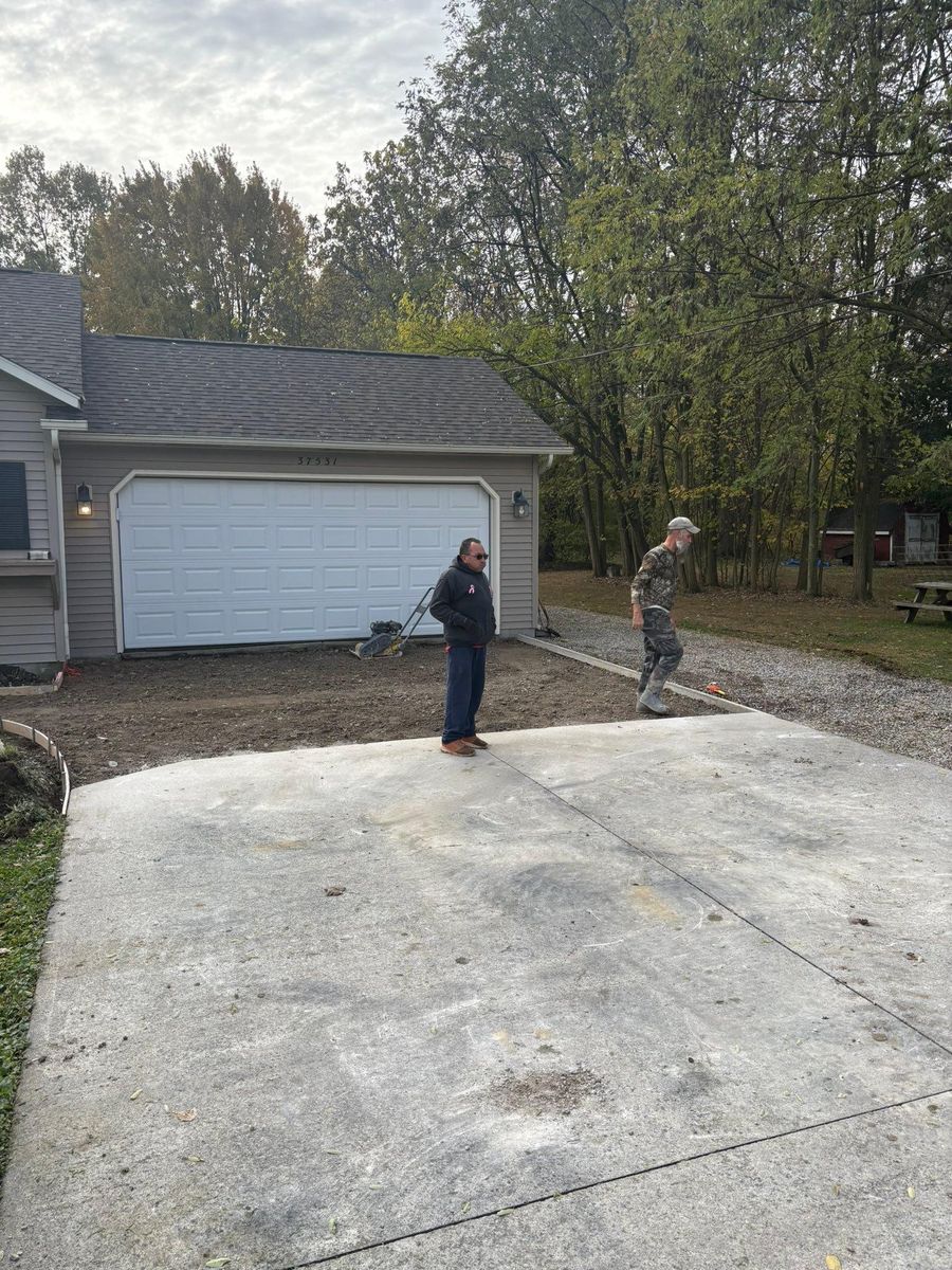 Driveway tear out and replacement for Concrete Pros, LLC in Lorain, OH