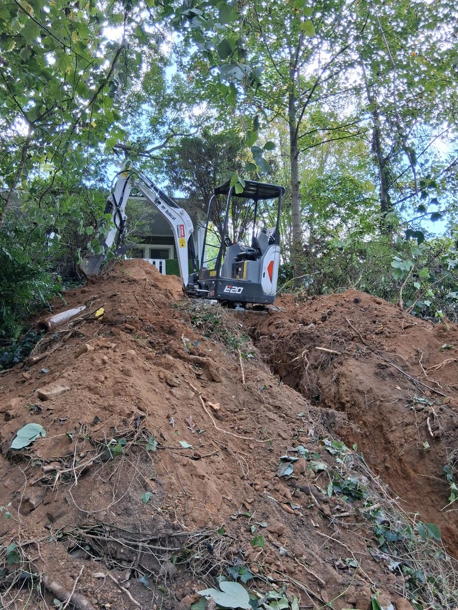 Grading services for Acosta's Stone work in Hendersonville, NC