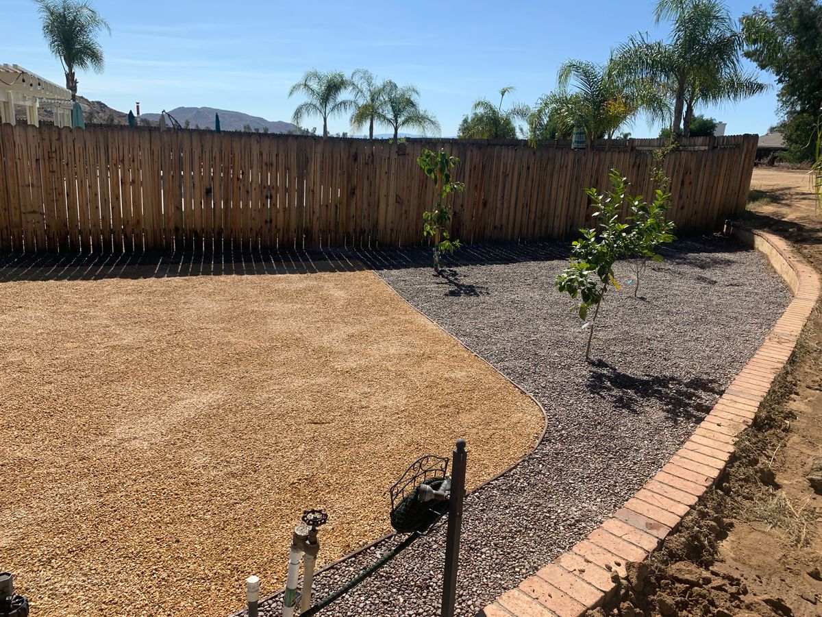 Concrete Edging for Aidan Jade Landscaping in Riverside County, CA