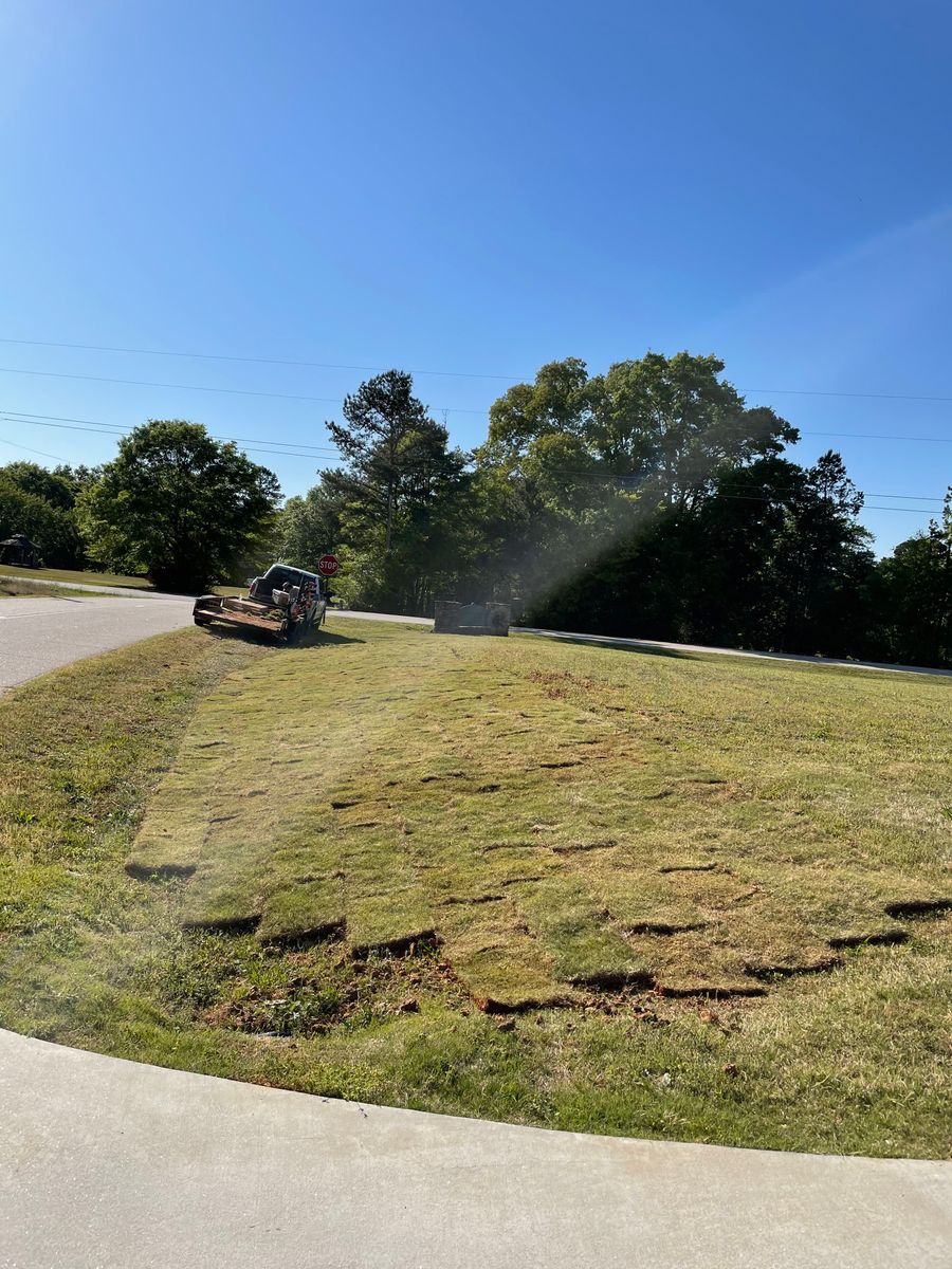 Sod Installs for Peach State Landscaping in Hartwell, GA