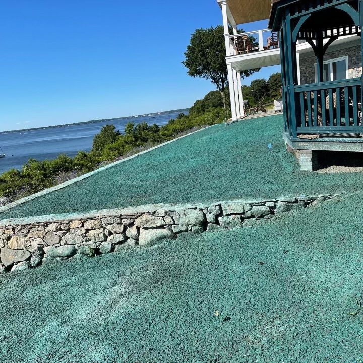 Hydroseeding for M.J. Construction & Landscape INC in Bristol, RI