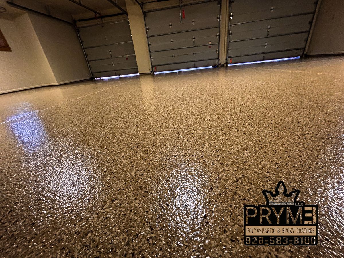 Epoxy Garage Coatings for PRYME EPOXY LLC in Mayer, AZ