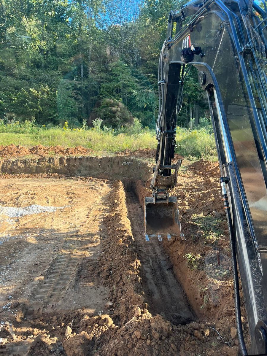 Foundation Digging for Blair Excavation in Cookeville, TN